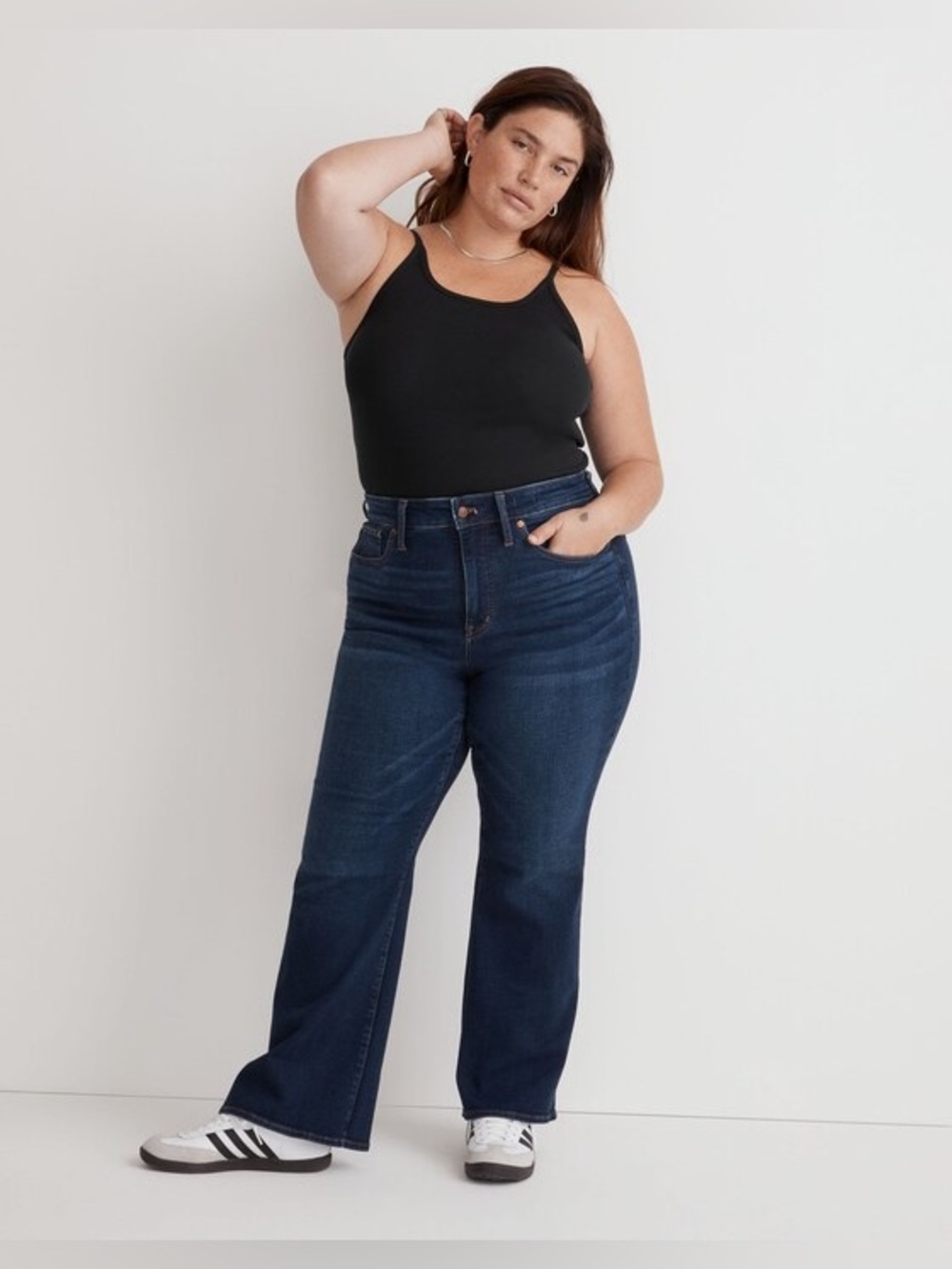 MADEWELL Skinny Flare Jeans in Colleton Wash High Rise Plus Size 16W